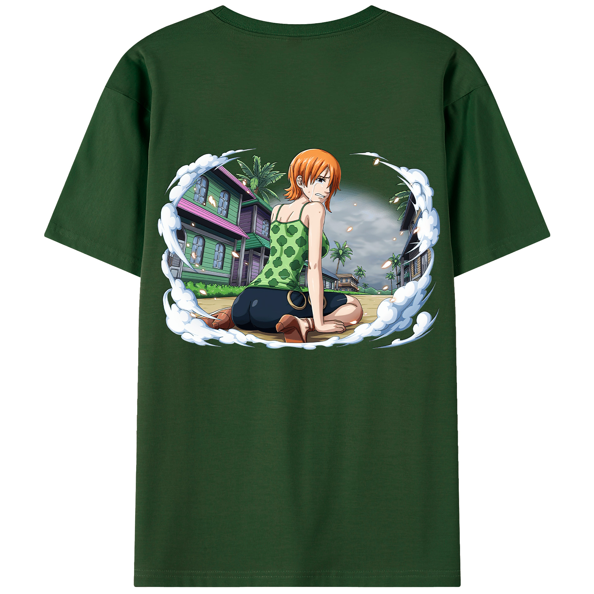 ワンピース ナミ ONE PIECE Nami 綿100％半袖Tシャツ（背面プリント）